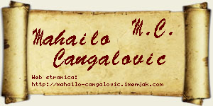 Mahailo Čangalović vizit kartica